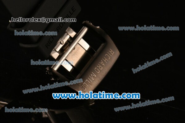 Richard Mille RM032 Chrono Swiss Valjoux 7750 Automatic PVD Case with Skeleton Dial and White Markers - Click Image to Close